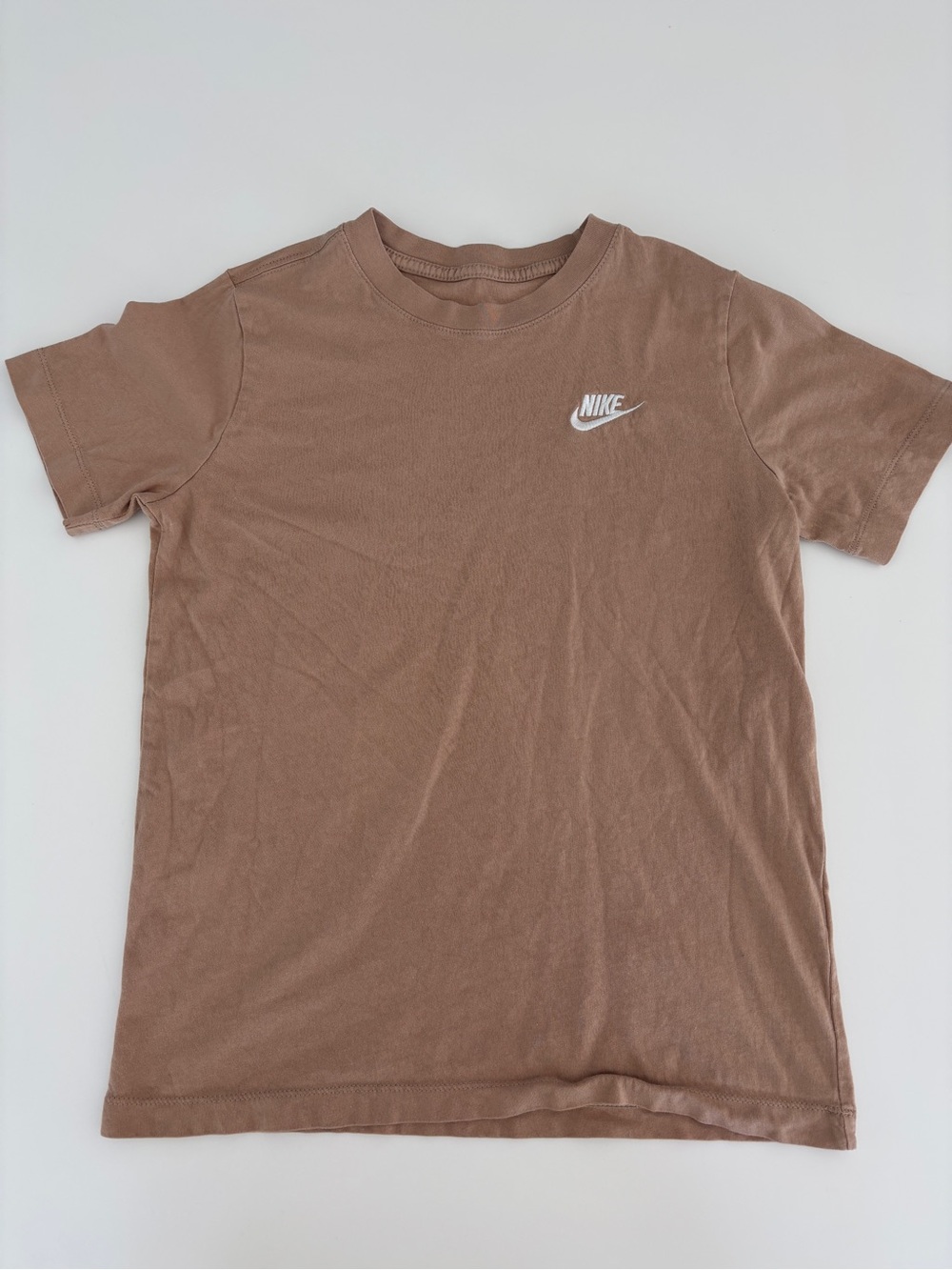 Nike kids large Brown Logo Crewneck T-Shirt